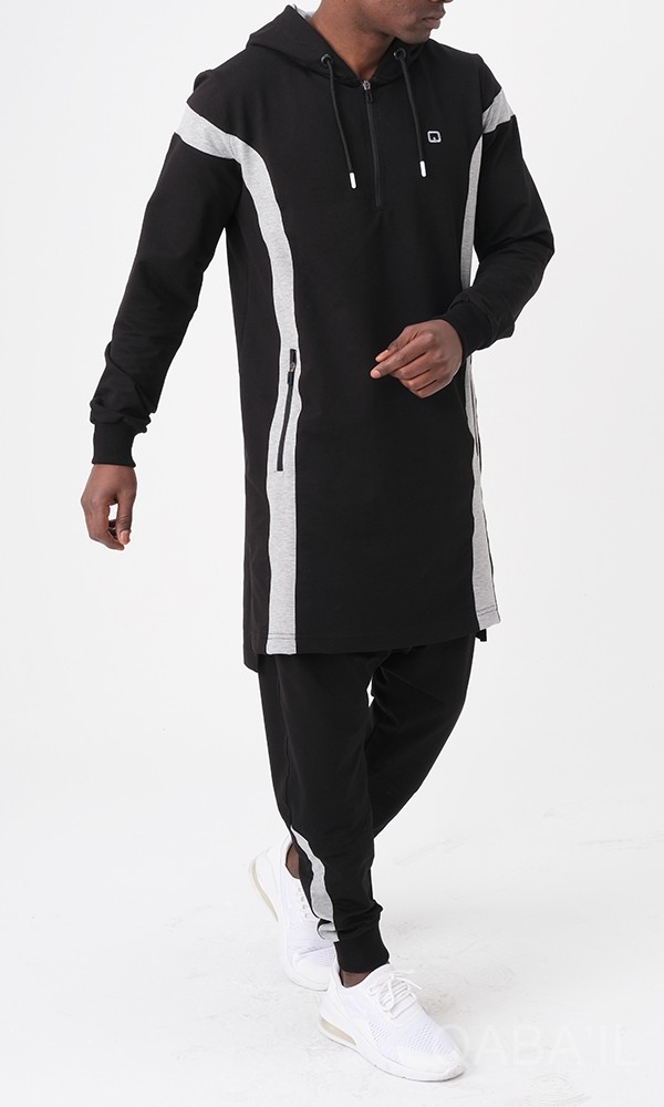 ENSEMBLE QAMIS COURT VELOCE  NOIR/GRIS