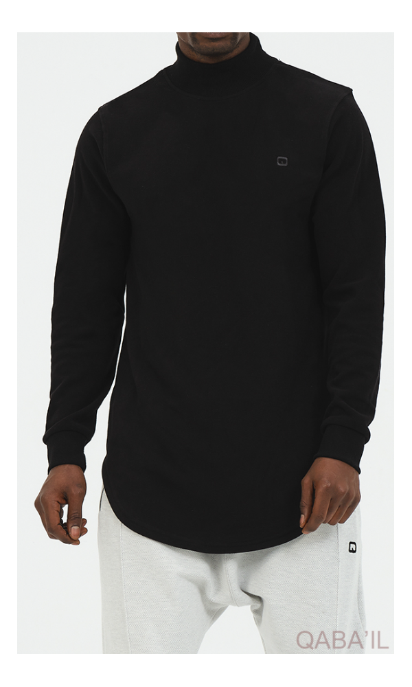 Pull Col Montant Noir