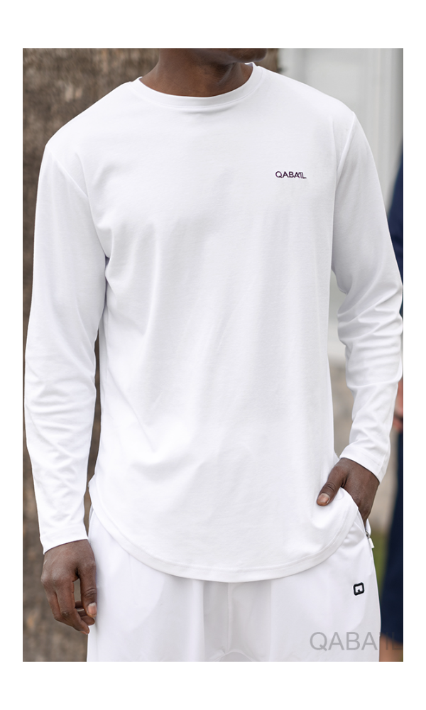 T-SHIRT MANCHE LONGUE LEGER BLANC