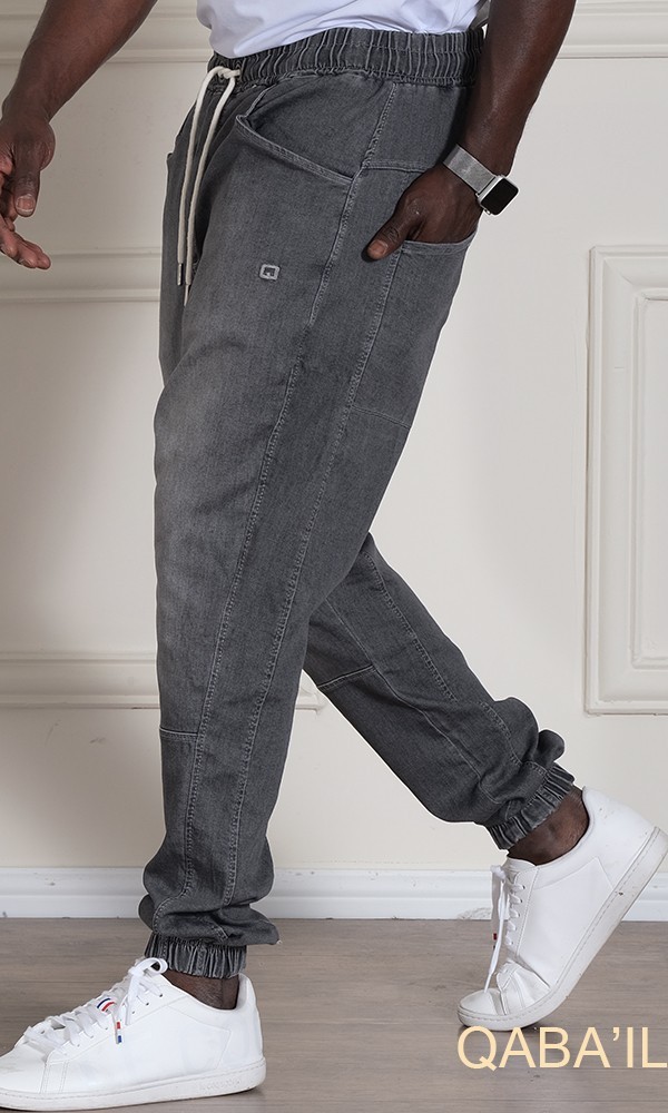 Sarouel Jean Stretch Gris