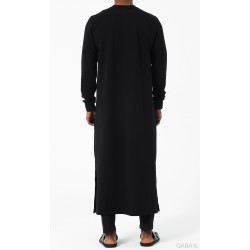 QAMIS LONG AMWAJ NOIR