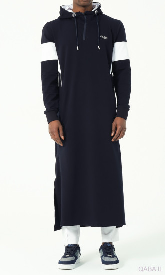 QAMIS LONG UNIK BLEU NUIT