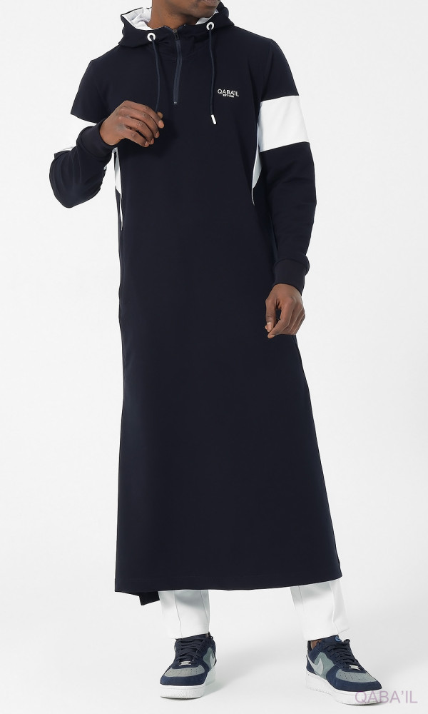 QAMIS LONG UNIK BLEU NUIT