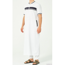 QAMIS LONG NAVY R24 BLANC/BLEU NUIT