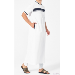 QAMIS LONG NAVY R24 BLANC/BLEU NUIT