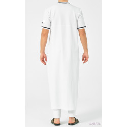 QAMIS LONG NAVY R24 BLANC/BLEU NUIT