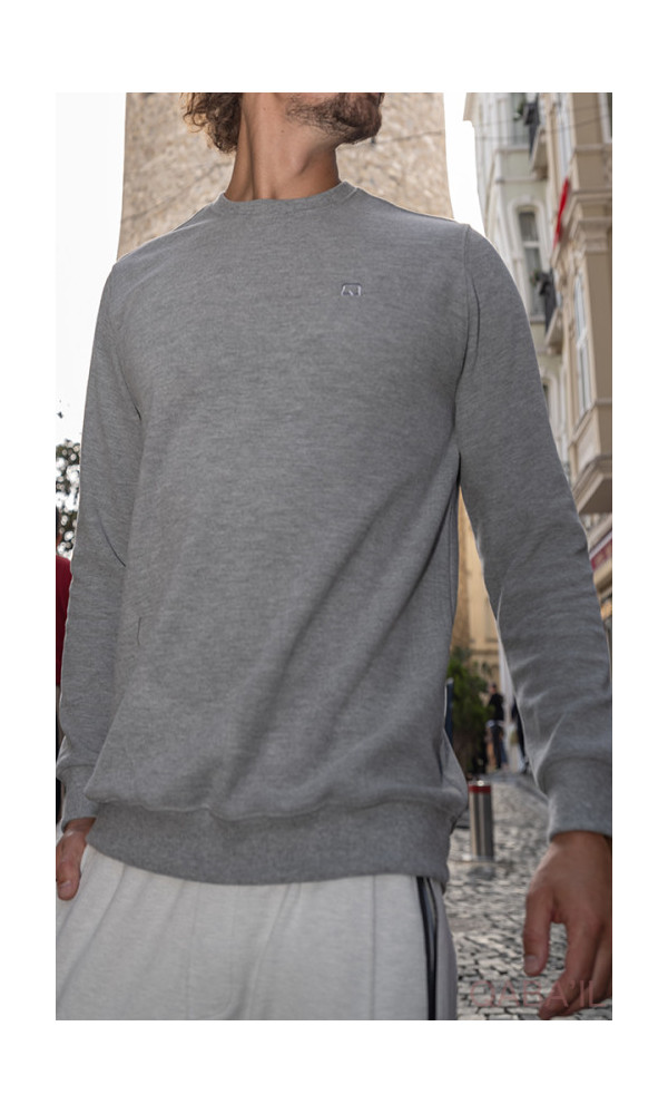 Pull Col ROND GRIS CLAIR