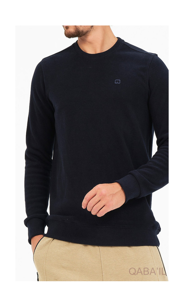 Pull Col Rond BLEU NUIT