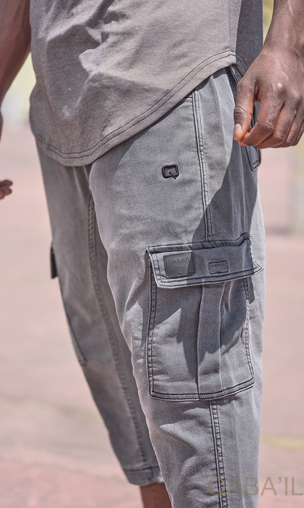 CARGO COURT JEAN STRETCH GRIS