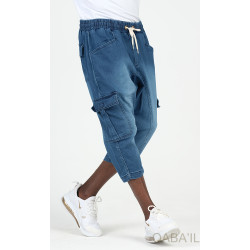 CARGO COURT JEAN STRETCH BLEU CLAIR