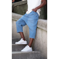 BERMUDA JEAN STRETCH BLEU CLAIR
