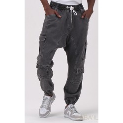 SAROUEL JEAN CARGO STRETCH Gris