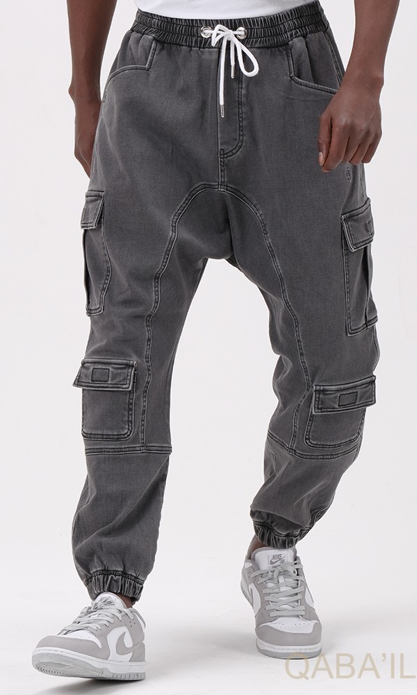 SAROUEL JEAN CARGO STRETCH Gris