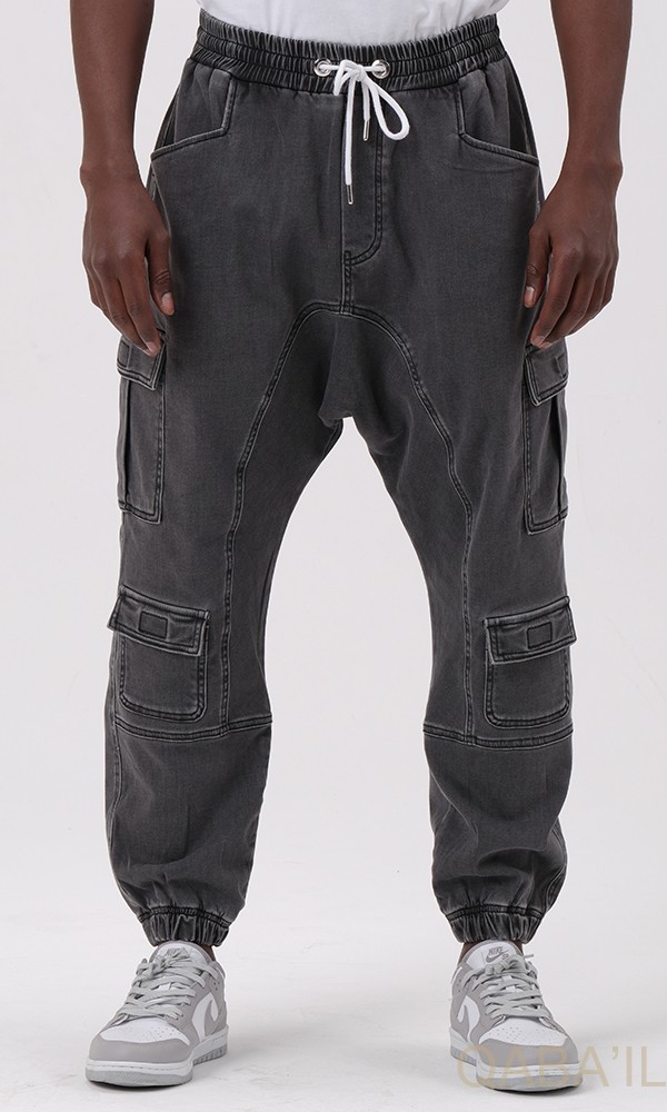 SAROUEL JEAN CARGO STRETCH Gris