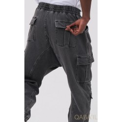 SAROUEL JEAN CARGO STRETCH Gris