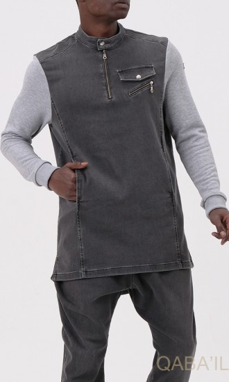 HAUT BI-MATIERE K2 Gris