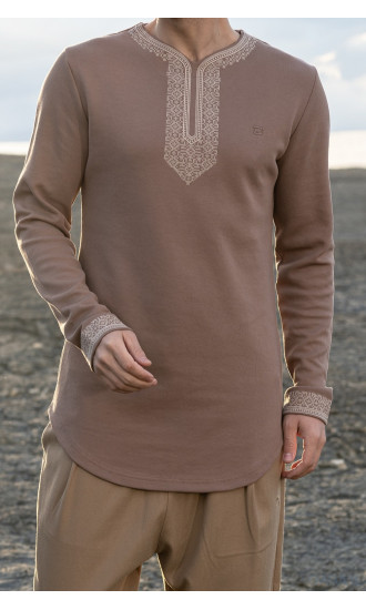 Pull Sweat Etniz Awqas Taupe