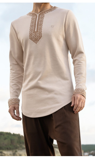 Pull Sweat Etniz Awqas Beige
