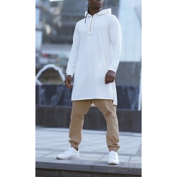 Qamis Court BASIC HOODY GS  Ecru/Or