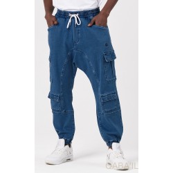 SAROUEL JEAN CARGO STRETCH Bleu nuit