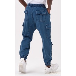 SAROUEL JEAN CARGO STRETCH Bleu nuit