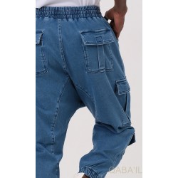 SAROUEL JEAN CARGO STRETCH Bleu nuit