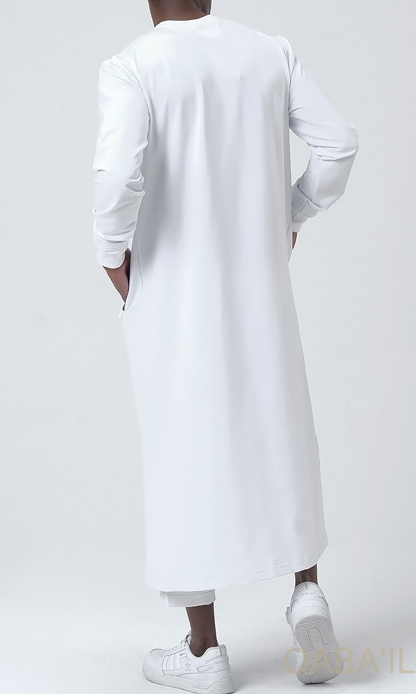 Qamis Long SHAM Brode Blanc