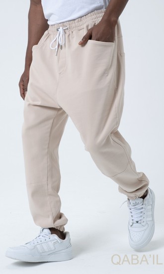 SAROUEL PANTS STRETCH Beige...