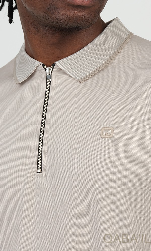 POLO ZIP UP Beige