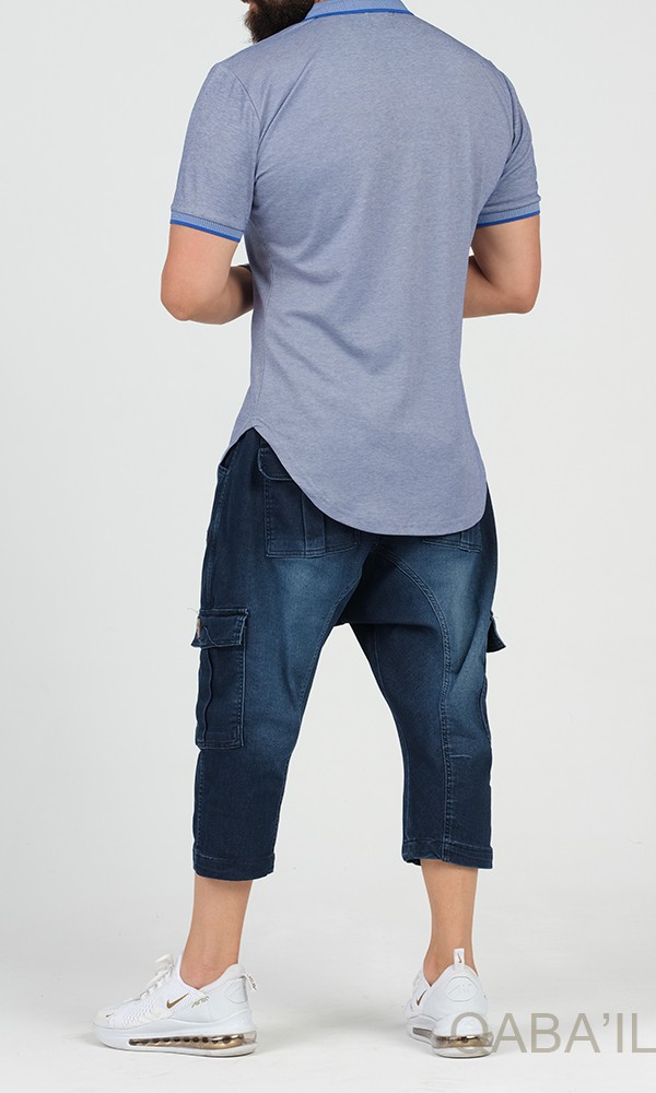 POLO ZIP UP Bleu
